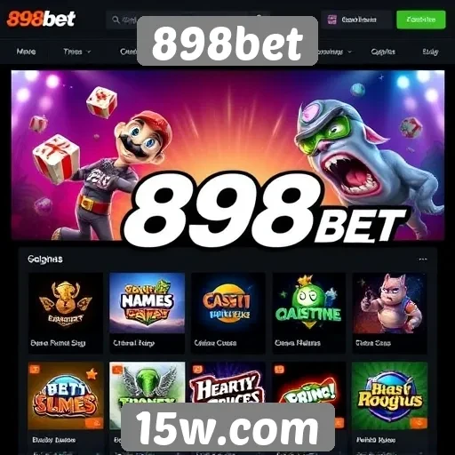 Variedade de jogos disponíveis na plataforma 898bet